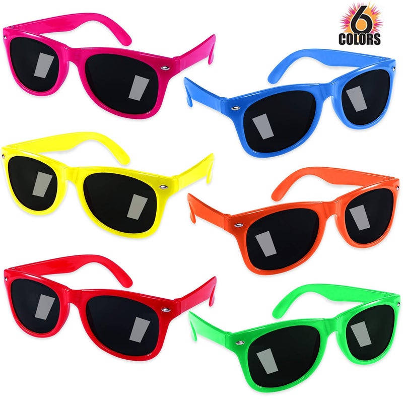 GINMIC Kids Sunglasses Party Favors, 12Pack Neon Sunglasses for Kids, Boys and Girls, Great Gift for Birthday Party Supplies, Beach, Pool Party Favors, Fun Gift, Party Toys - Image 2